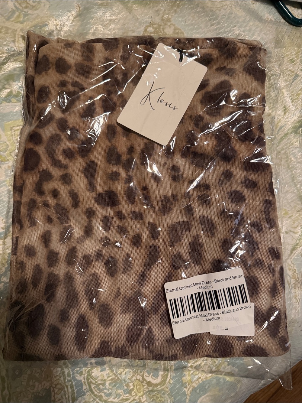 Leopard Print Maxi Slip Dress - Picture 3 of 6